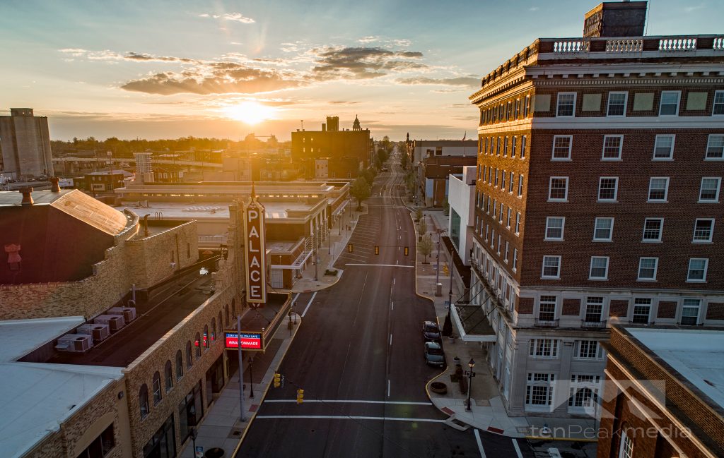 Drone Photo of Downtown Marion